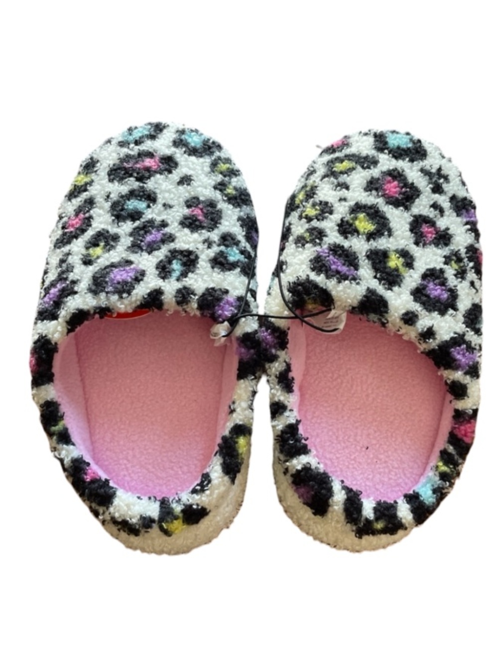 Girls 13/1 Leopard Print Slippers
